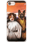 'Princess Leidown & Jedi-Doggo' Personalized 2 Pet Phone Case