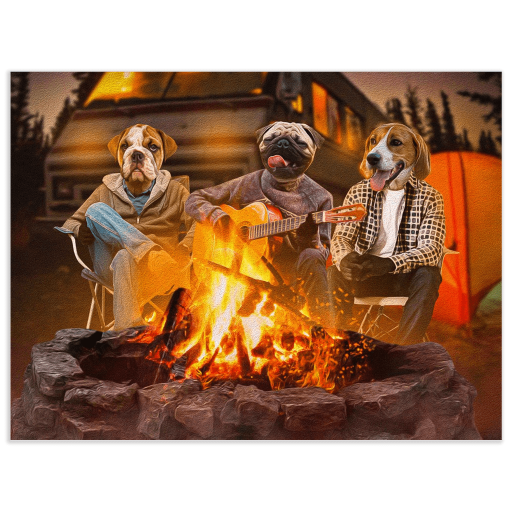 Póster personalizado de 3 mascotas &#39;The Campers&#39;