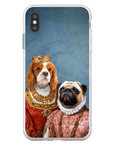 Funda personalizada para teléfono con 2 mascotas 'Reina y Archiduquesa'