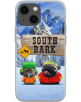 'South Bark' Personalized 2 Pet Phone Case