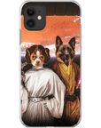 'Princess Leidown & Jedi-Doggo' Personalized 2 Pet Phone Case