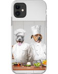 Funda personalizada para teléfono con 2 mascotas 'The Chefs'