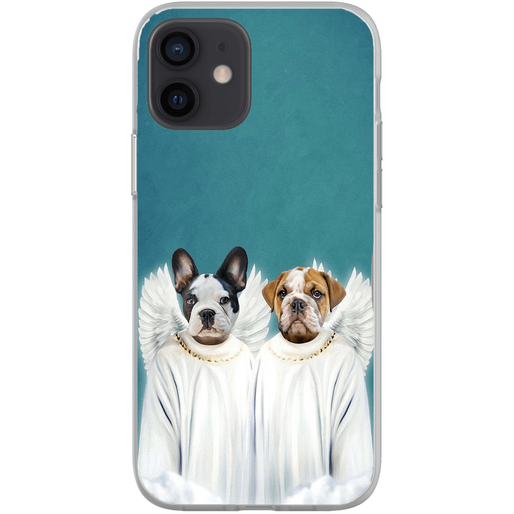 &#39;2 Angels&#39; Personalized Pets Phone Case