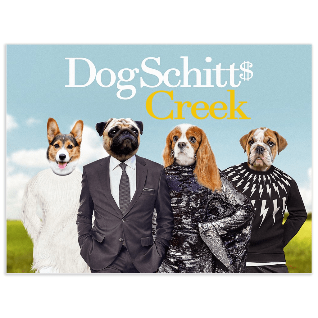 Póster personalizado para 4 mascotas &#39;DogSchitt&#39;s Creek&#39;