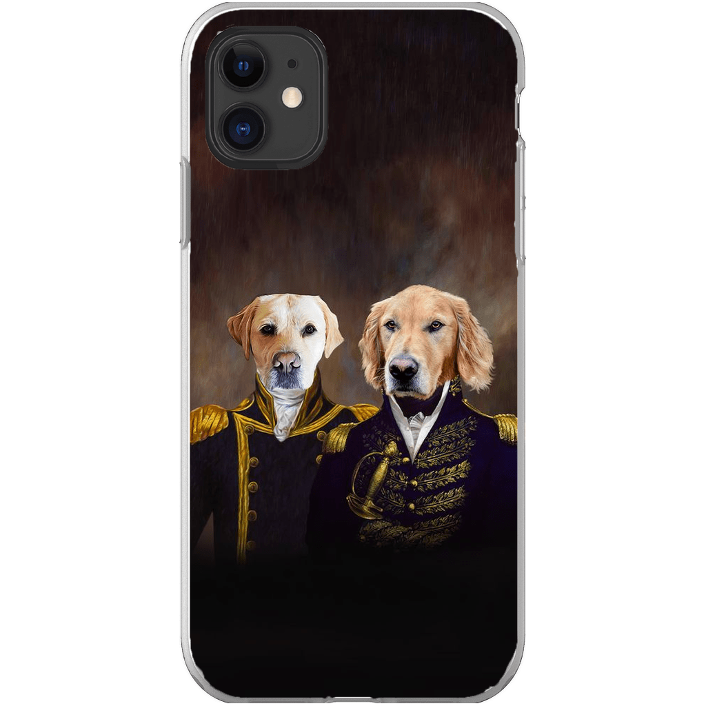 Funda personalizada para teléfono con 2 mascotas &#39;El Almirante y el Capitán&#39;