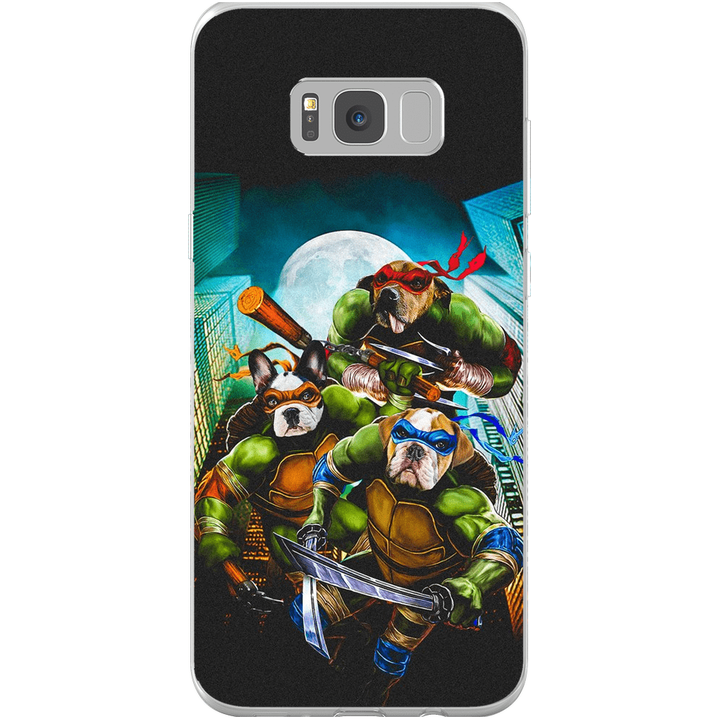 Funda personalizada para teléfono con 3 mascotas &#39;Teenage Mutant Ninja Doggos&#39;