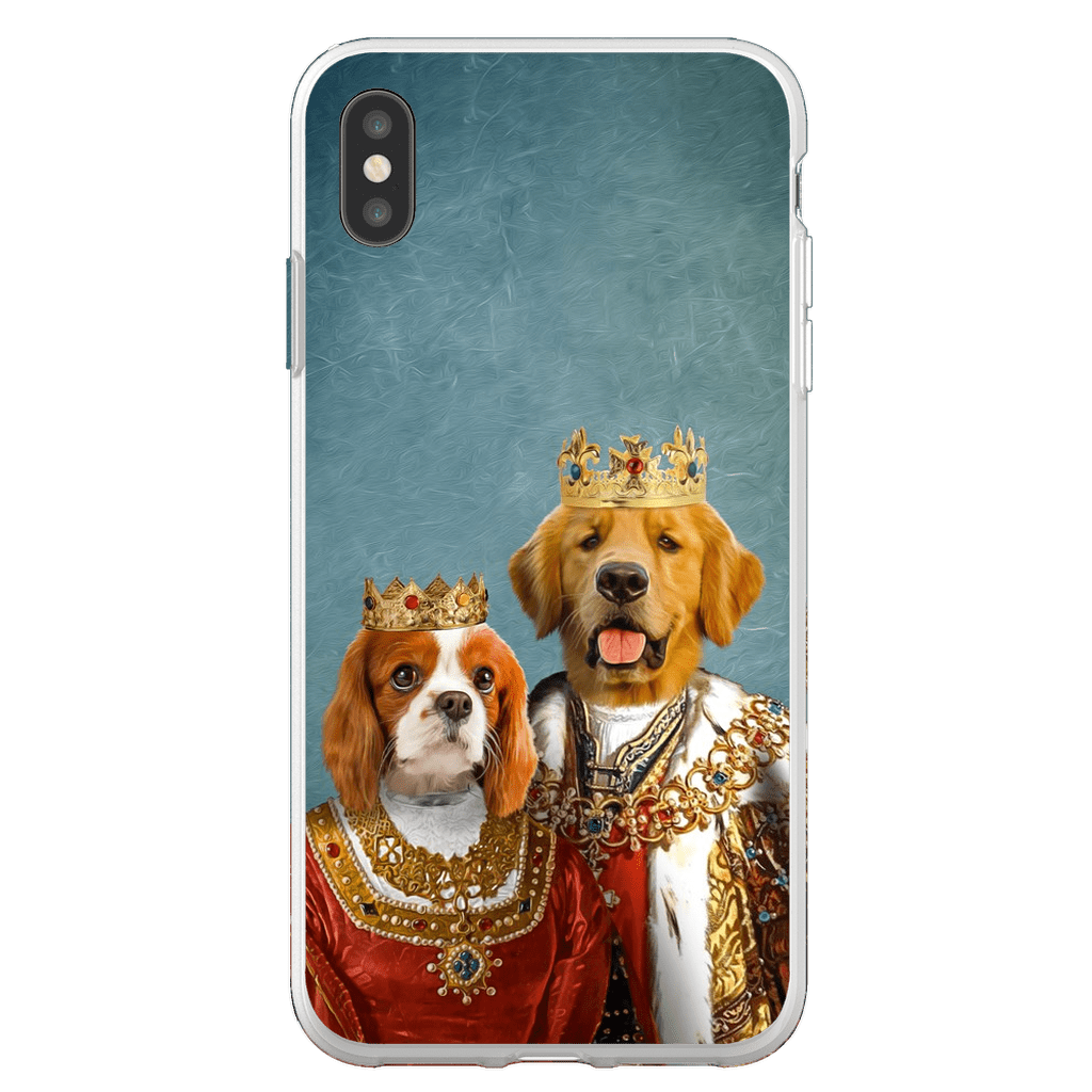 &#39;King and Queen&#39; Personalized 2 Pets Phone Case