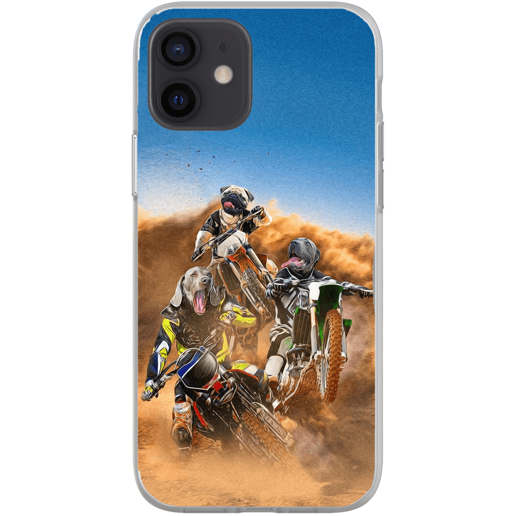 &#39;The Motocross Riders&#39; Personalized 3 Pet Phone Case