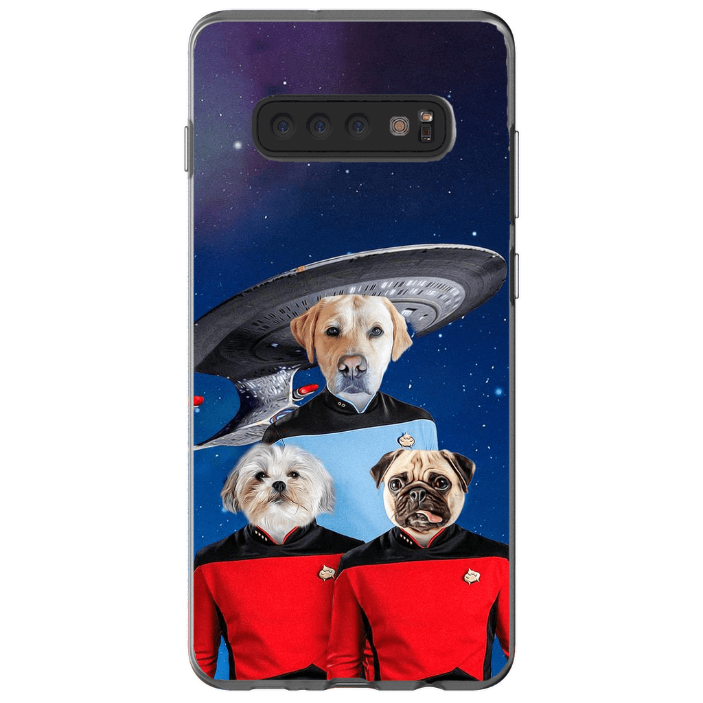 &#39;Doggo-Trek&#39; Funda personalizada para teléfono con 3 mascotas