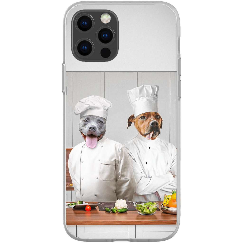 Funda personalizada para teléfono con 2 mascotas &#39;The Chefs&#39;