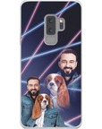 Funda para teléfono personalizada Lazer Portrait Pet (femenino)/humano (masculino) de los años 80