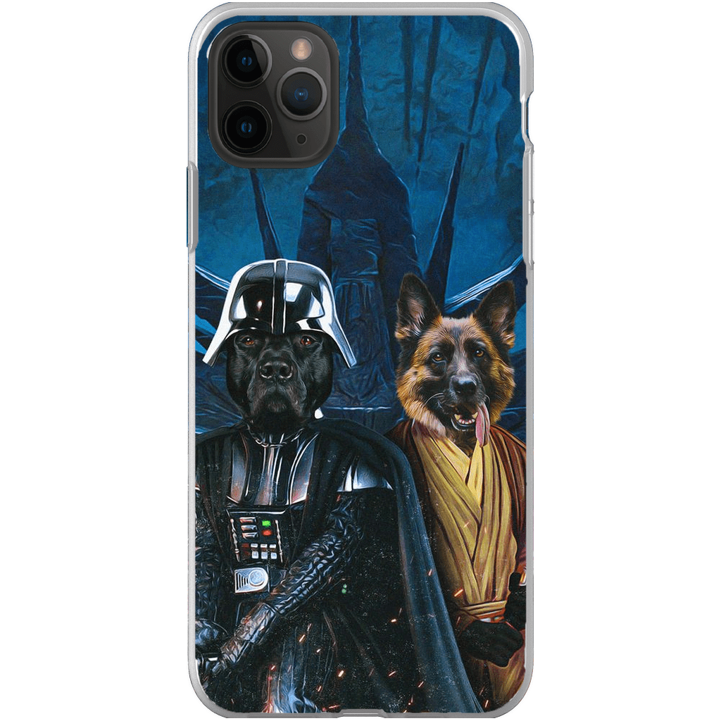 Funda personalizada para teléfono con 2 mascotas &#39;Darth Woofer &amp;amp; Jedi-Doggo&#39;