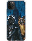 Funda personalizada para teléfono con 2 mascotas 'Darth Woofer &amp; Jedi-Doggo'