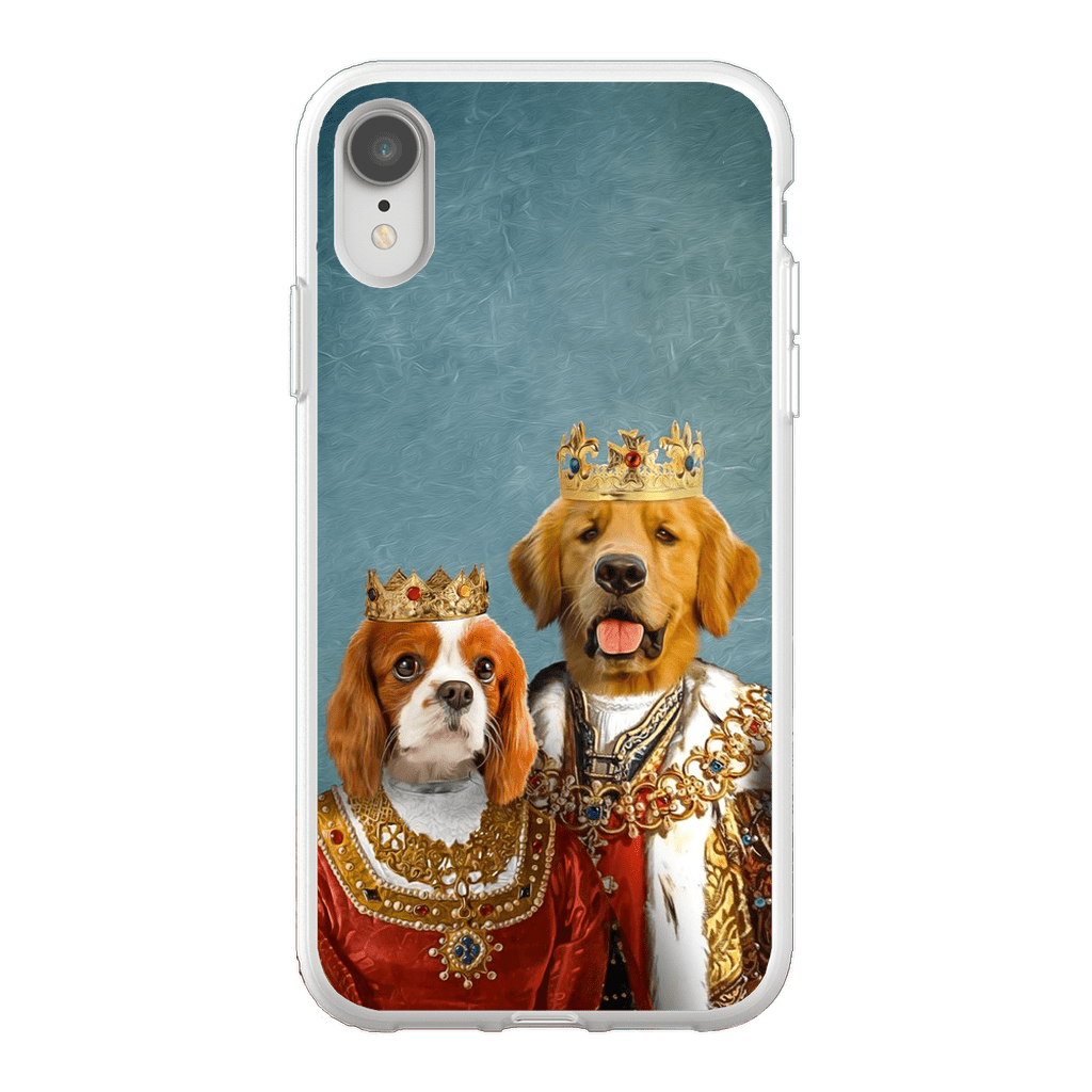 Funda para móvil personalizada con 2 mascotas &#39;Rey y Reina&#39;