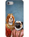 Funda personalizada para teléfono con 2 mascotas 'Reina y Archiduquesa'