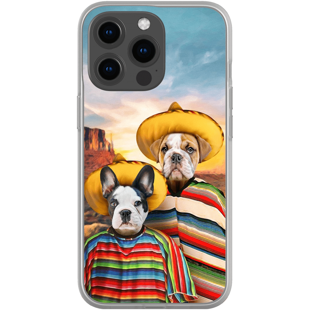 &#39;2 Amigos&#39; Funda personalizada para teléfono con 2 mascotas