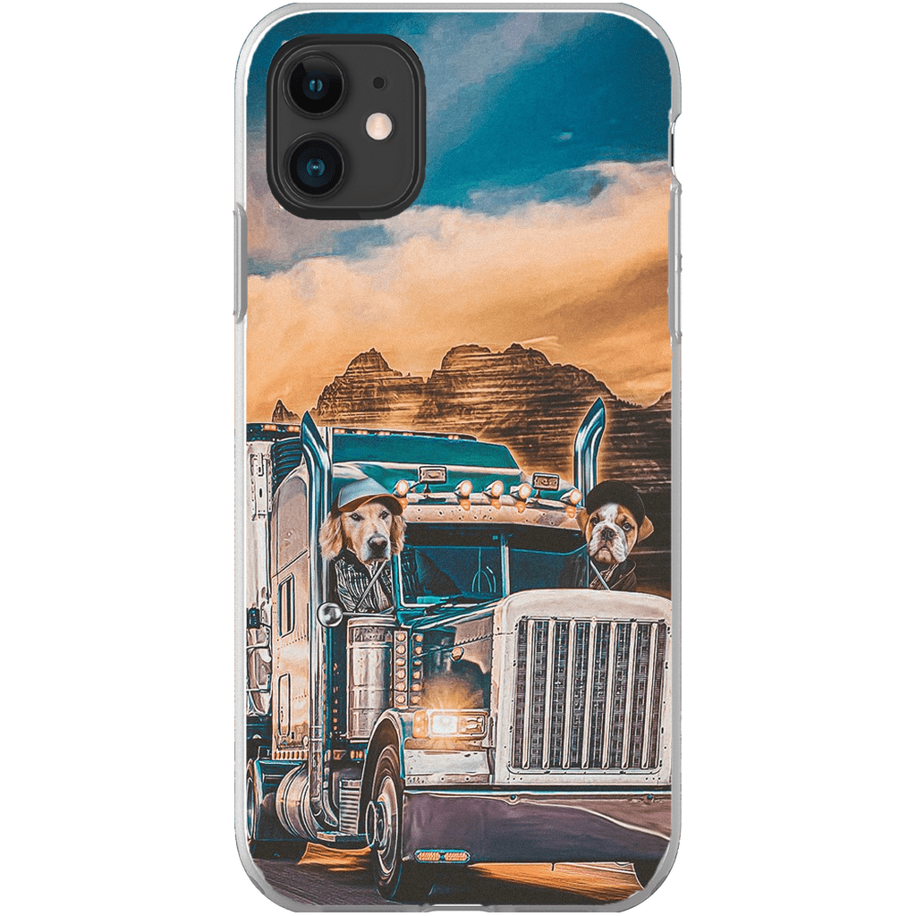 Funda personalizada para teléfono con 2 mascotas &#39;The Truckers&#39;