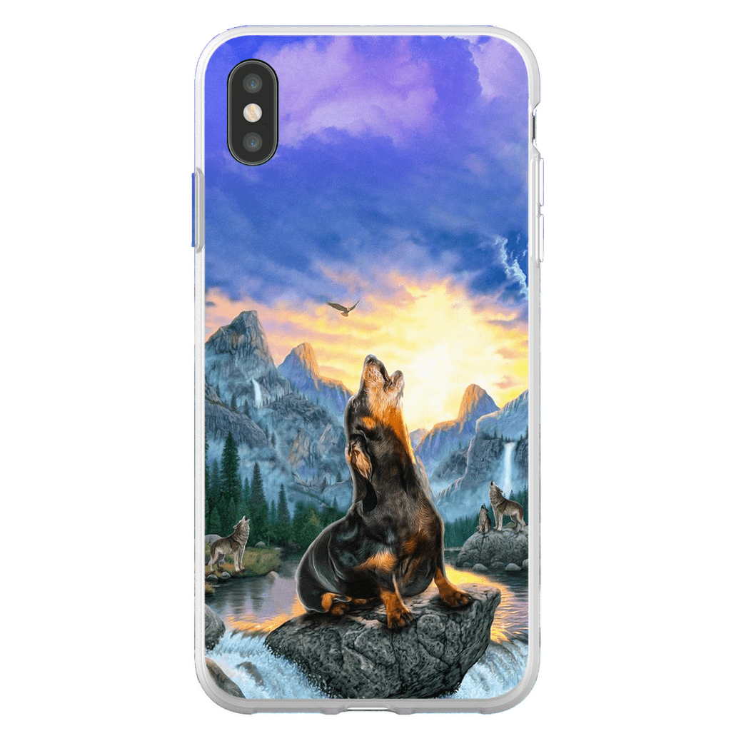 &#39;The Retro Wolf&#39; Personalized Phone Case