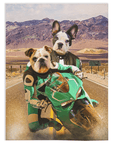 'Kawadawgi Riders' Personalized 2 Pet Blanket