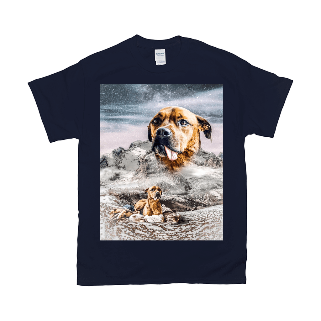 Camiseta personalizada para mascotas &#39;Majestic Snowy Mountain&#39; 