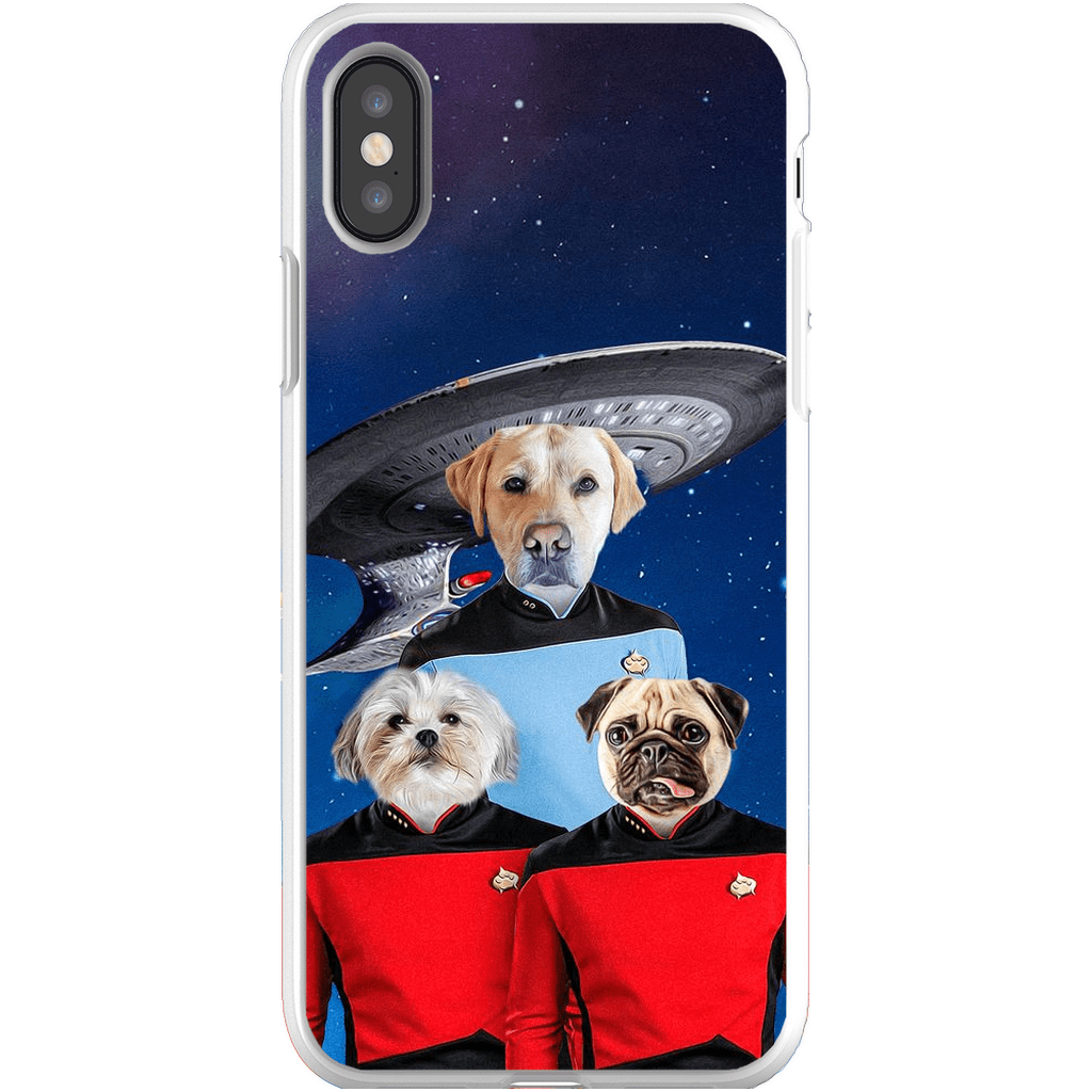 &#39;Doggo-Trek&#39; Funda personalizada para teléfono con 3 mascotas