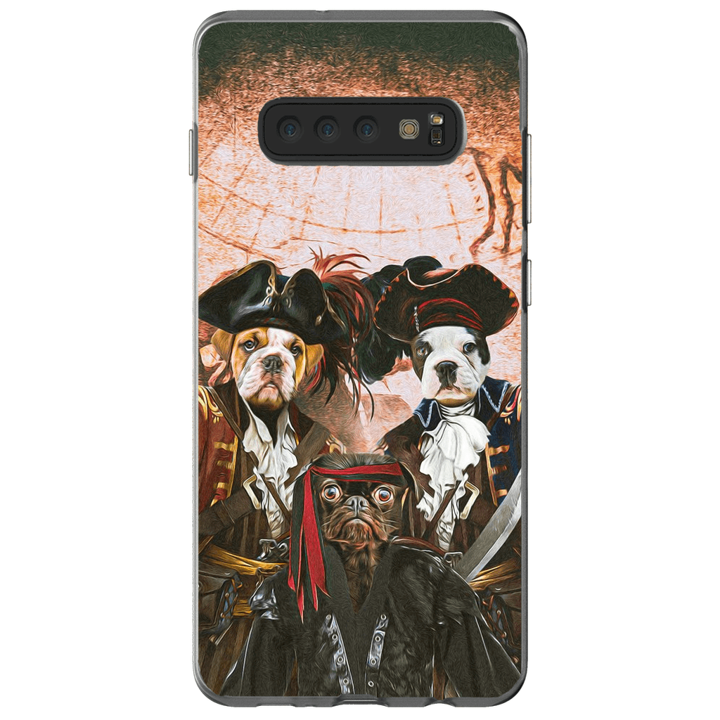 &#39;Los Piratas&#39; Funda personalizada para teléfono con 3 mascotas