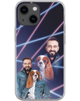 Funda para teléfono personalizada Lazer Portrait Pet (femenino)/humano (masculino) de los años 80