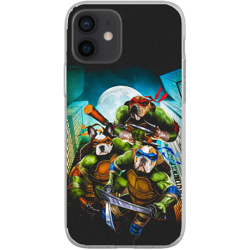 Funda personalizada para teléfono con 3 mascotas &#39;Teenage Mutant Ninja Doggos&#39;