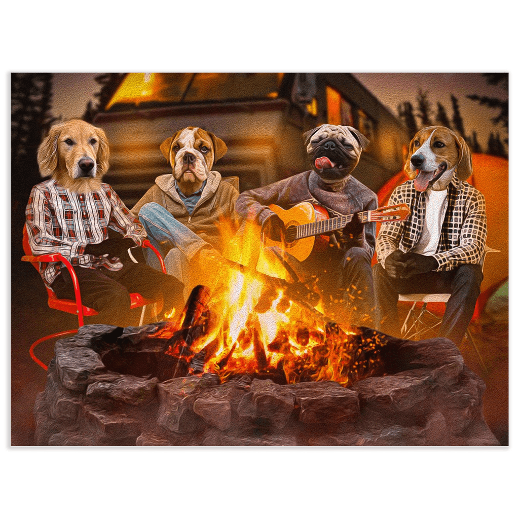 Póster personalizado de 4 mascotas &#39;The Campers&#39;