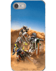 Funda personalizada para teléfono con 3 mascotas 'The Motocross Riders'