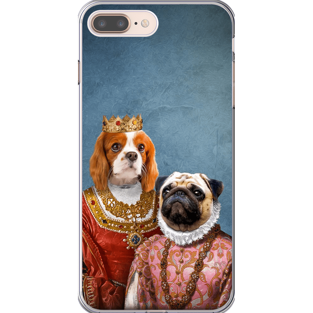 Funda personalizada para teléfono con 2 mascotas &#39;Reina y Archiduquesa&#39;