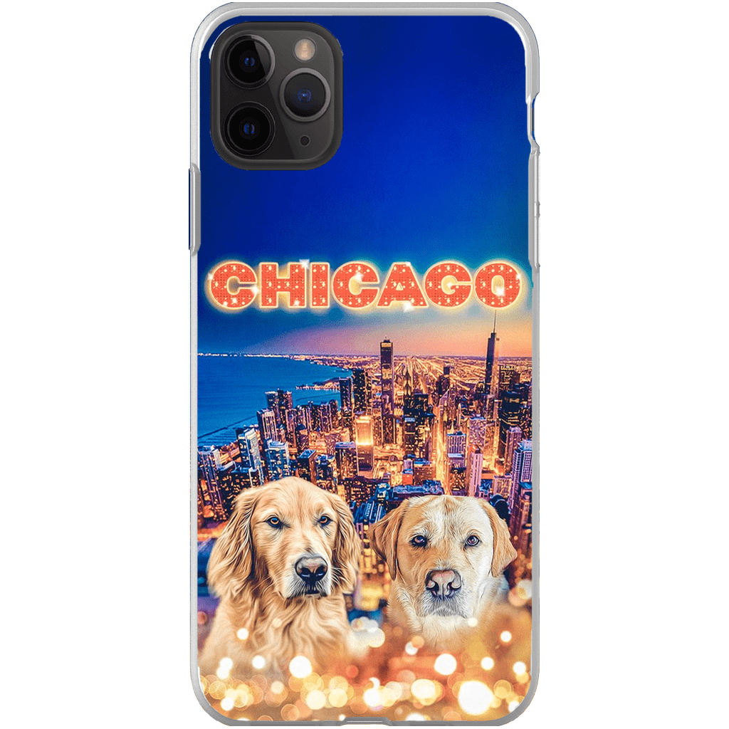 Funda personalizada para teléfono con 2 mascotas &#39;Doggos Of Chicago&#39;