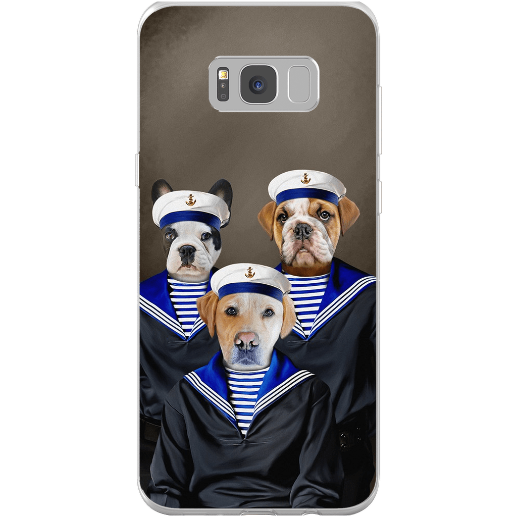 Funda personalizada para teléfono con 3 mascotas &#39;Los Marineros&#39;