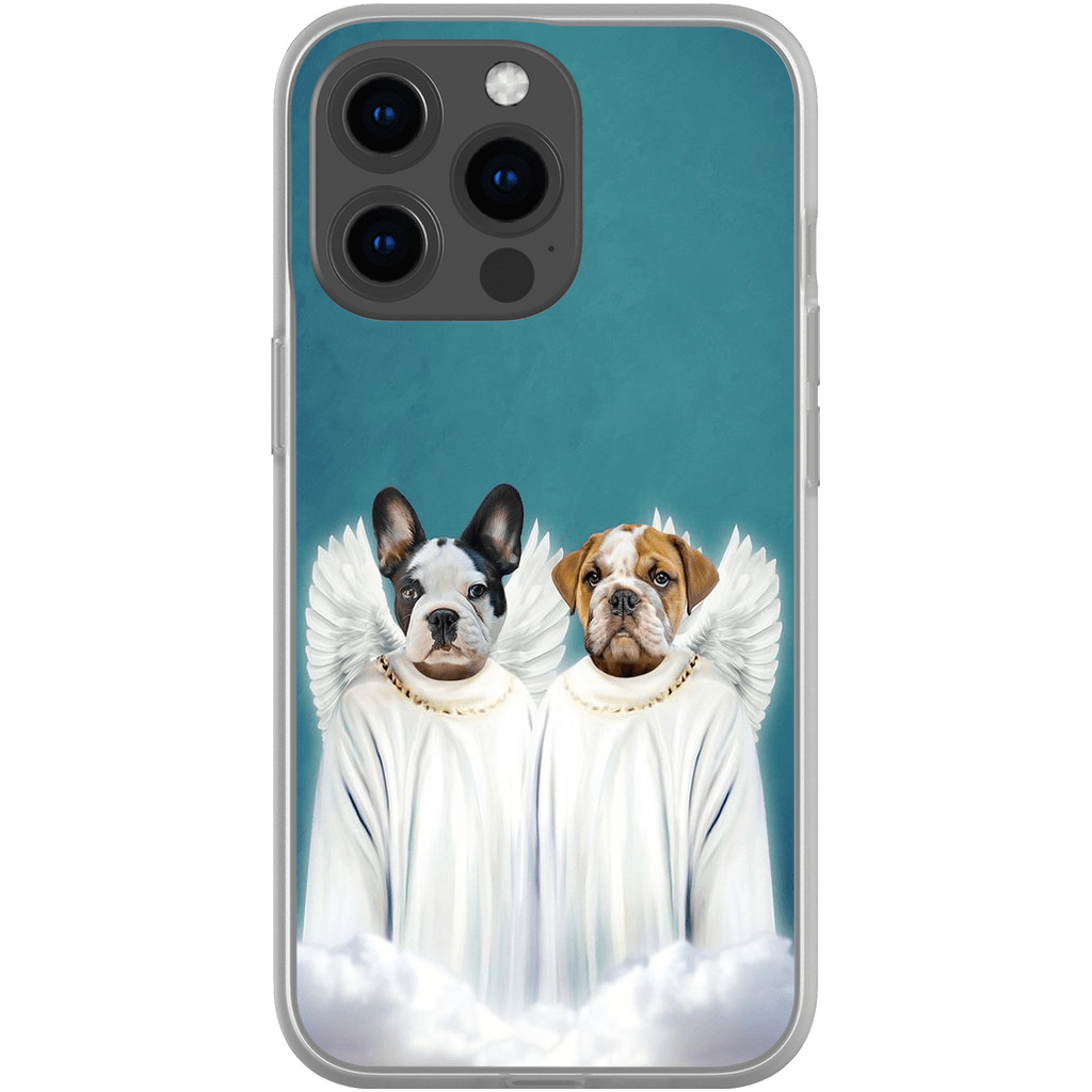 &#39;2 Angels&#39; Personalized Pets Phone Case