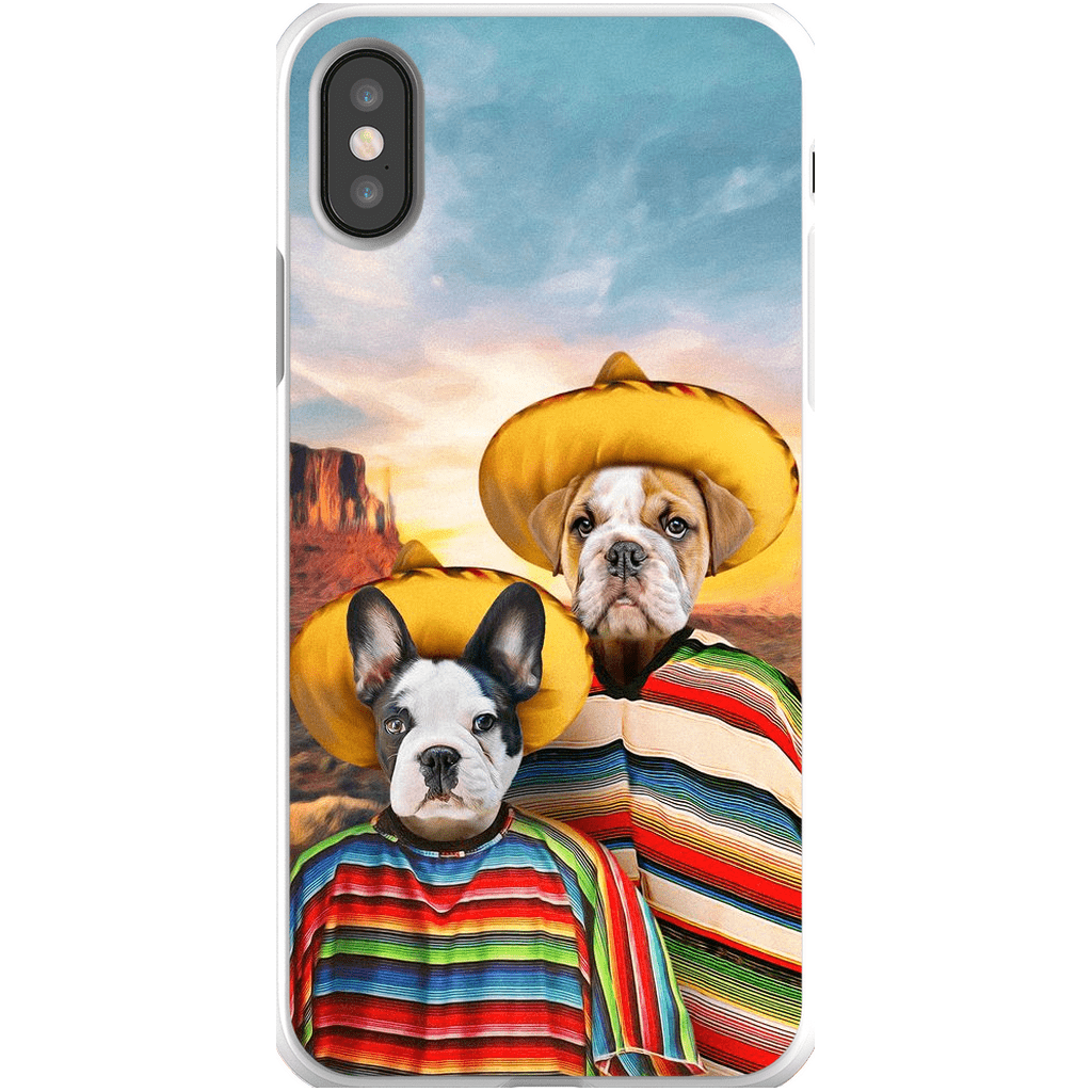 &#39;2 Amigos&#39; Funda personalizada para teléfono con 2 mascotas