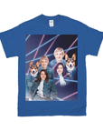 Camiseta personalizada '1980s Lazer Portrait 1 Pet/Humans(Hembras)'