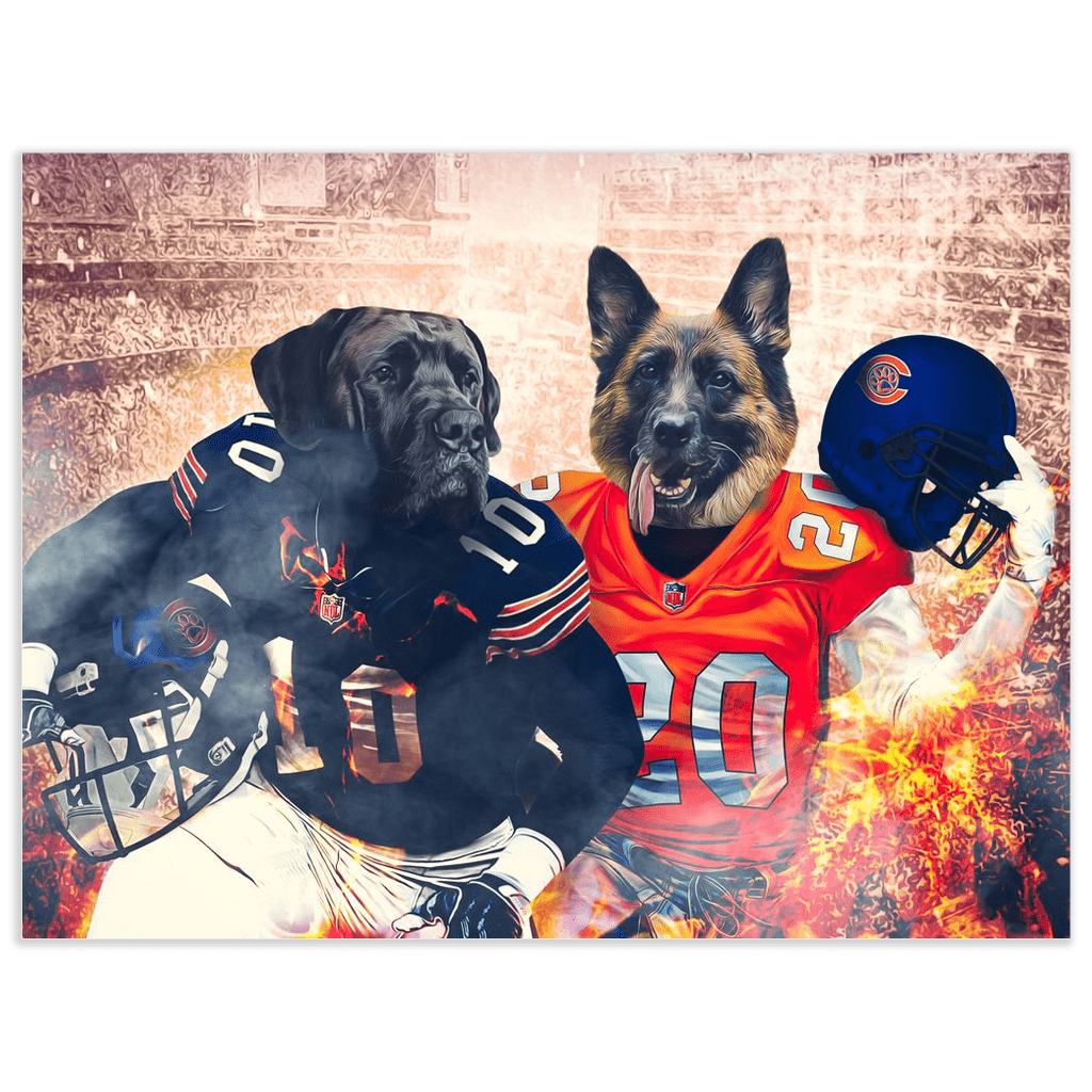 Póster Personalizado para 2 mascotas &#39;Chicago Doggos&#39;