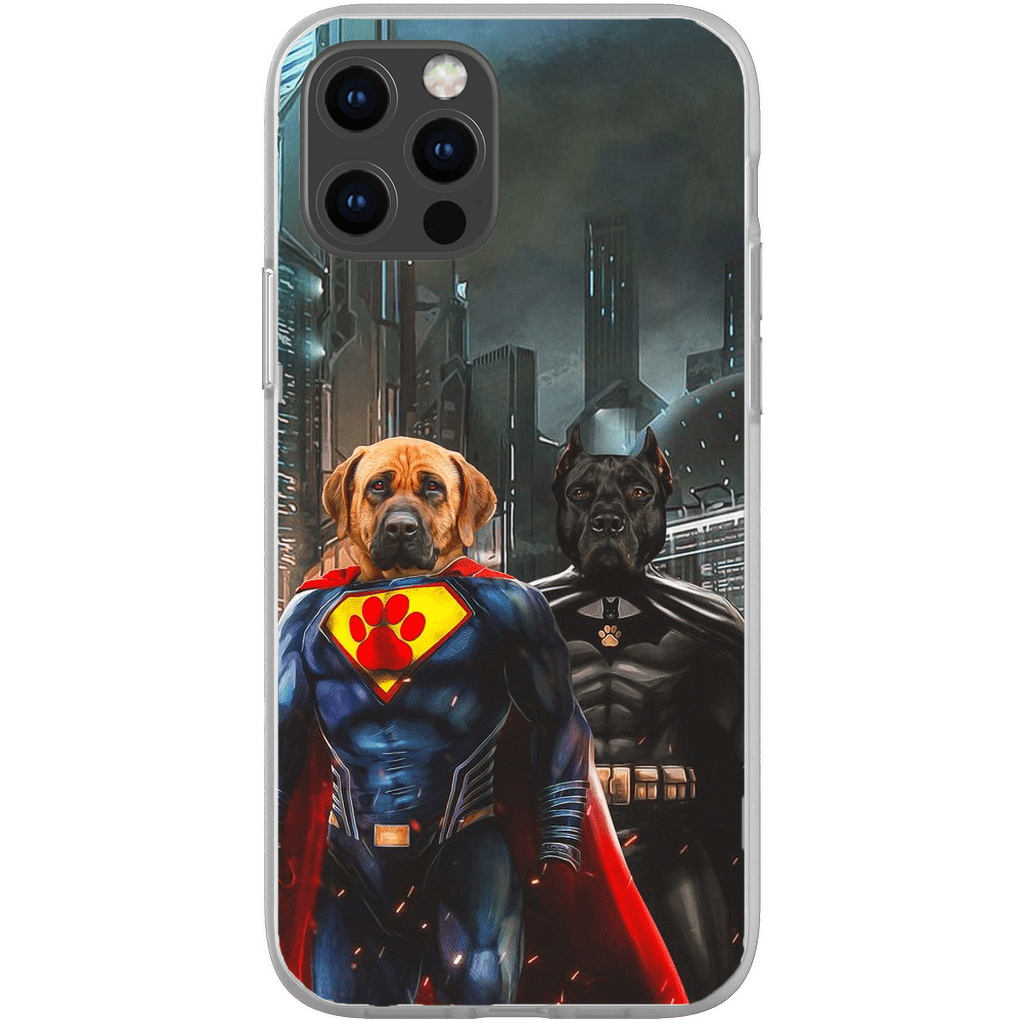 &#39;Superdog &amp; Batdog&#39; Personalized 2 Pet Phone Case