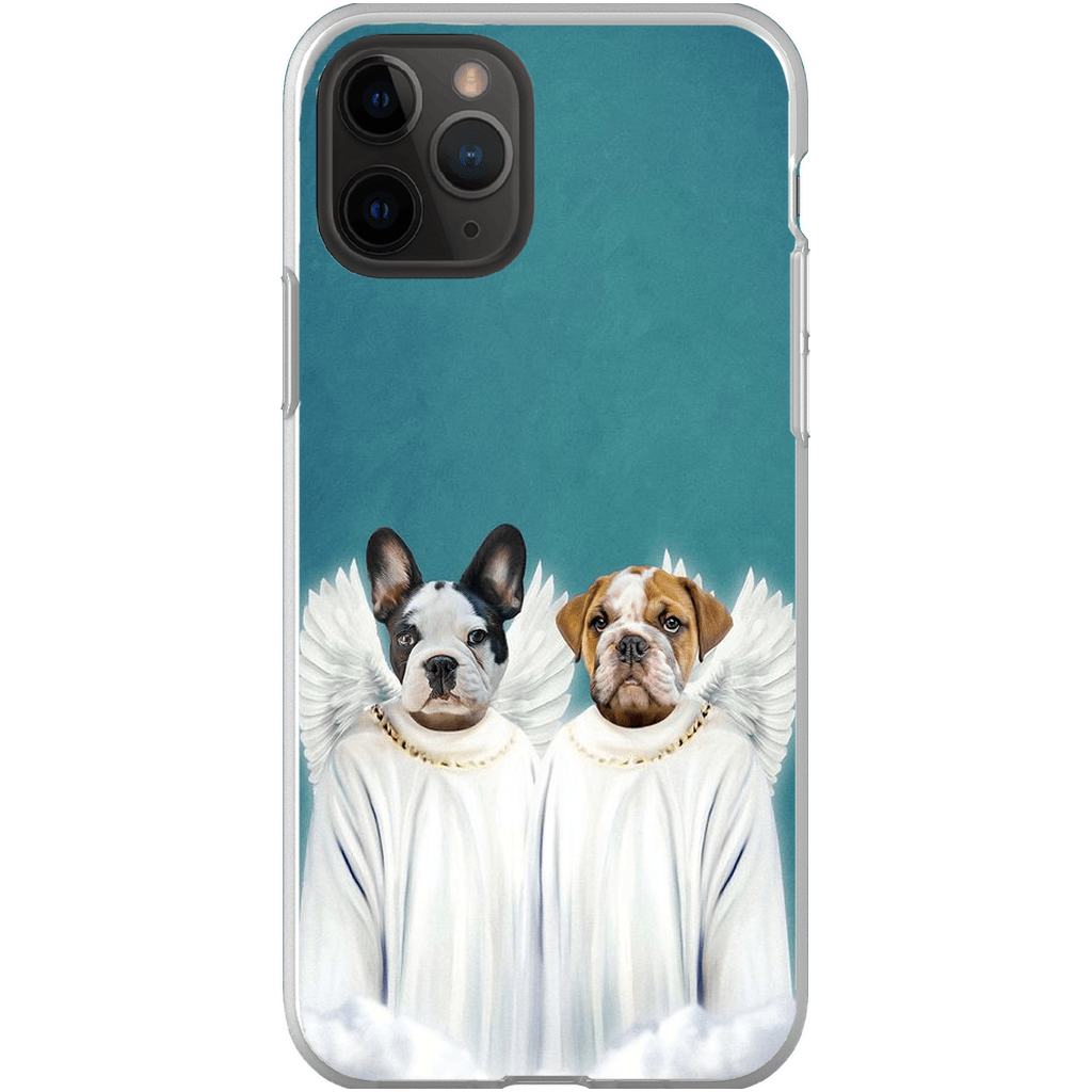 &#39;2 Angels&#39; Personalized Pets Phone Case