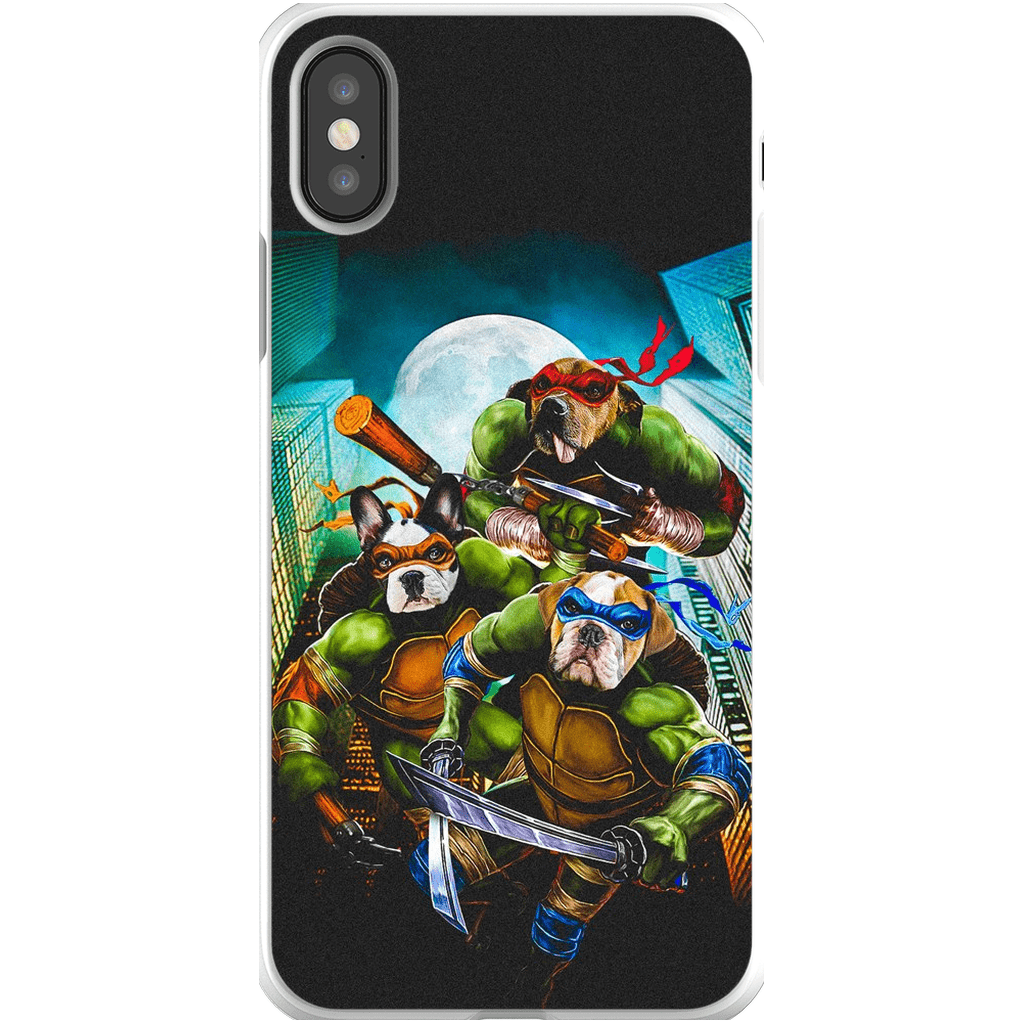 Funda personalizada para teléfono con 3 mascotas &#39;Teenage Mutant Ninja Doggos&#39;