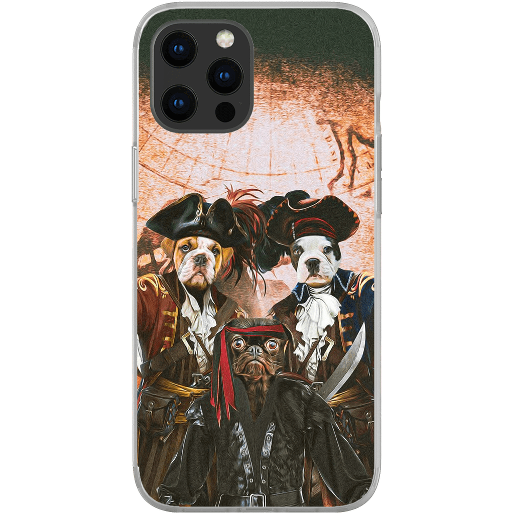 &#39;Los Piratas&#39; Funda personalizada para teléfono con 3 mascotas