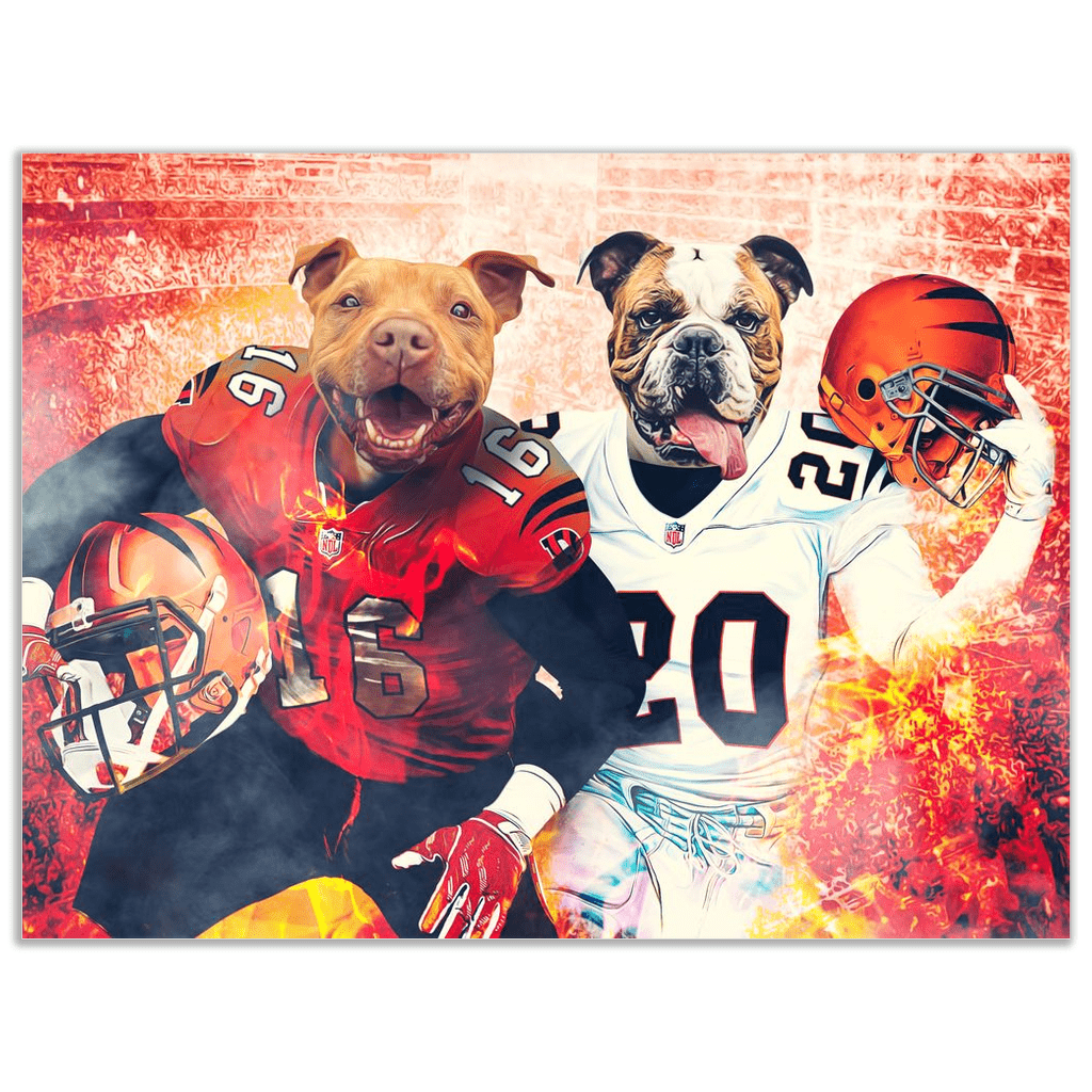 Póster Personalizado para 2 mascotas &#39;Cincinnati Doggos&#39;