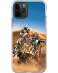 'The Motocross Riders' Personalized 3 Pet Phone Case