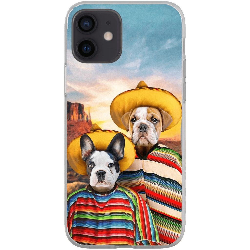 &#39;2 Amigos&#39; Funda personalizada para teléfono con 2 mascotas