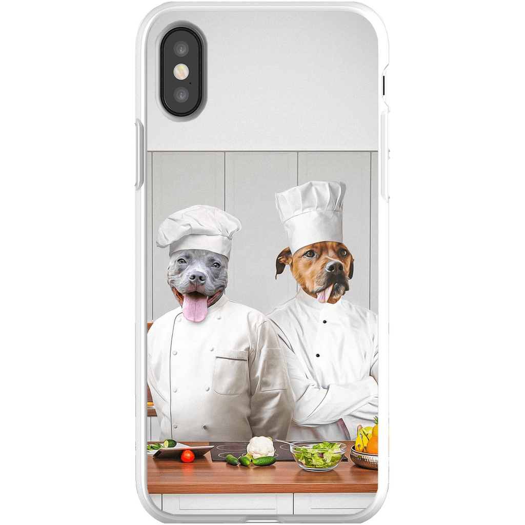 Funda personalizada para teléfono con 2 mascotas &#39;The Chefs&#39;