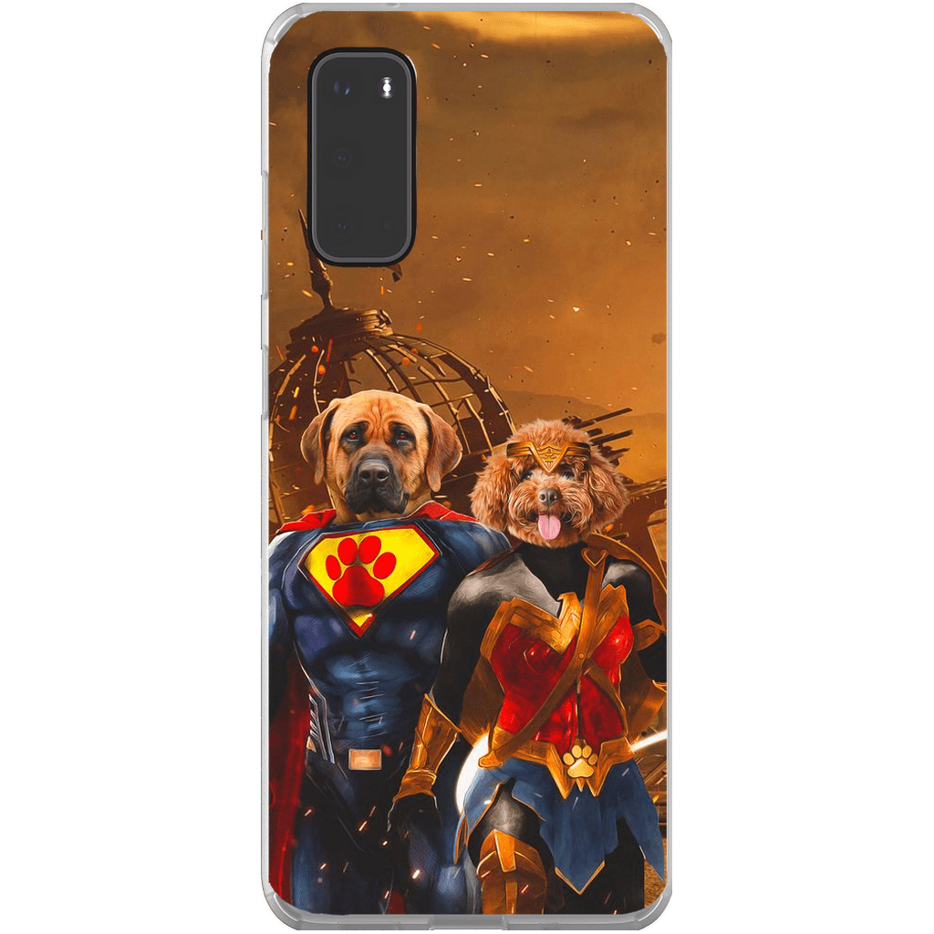 &#39;Superdog &amp; Wonder Doggette&#39; Personalized 2 Pet Phone Case