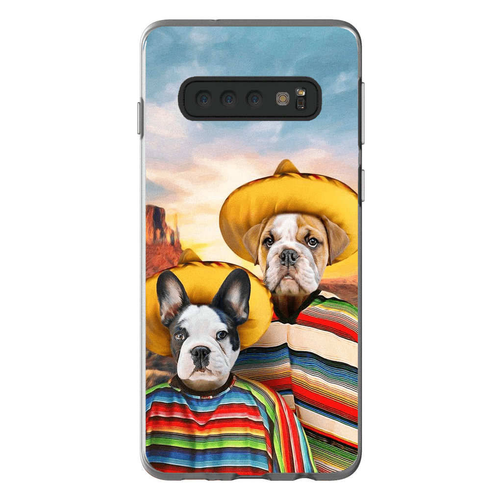 &#39;2 Amigos&#39; Funda personalizada para teléfono con 2 mascotas