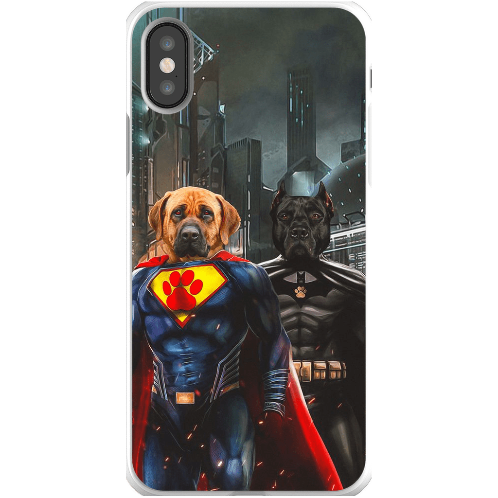 &#39;Superdog &amp; Batdog&#39; Personalized 2 Pet Phone Case