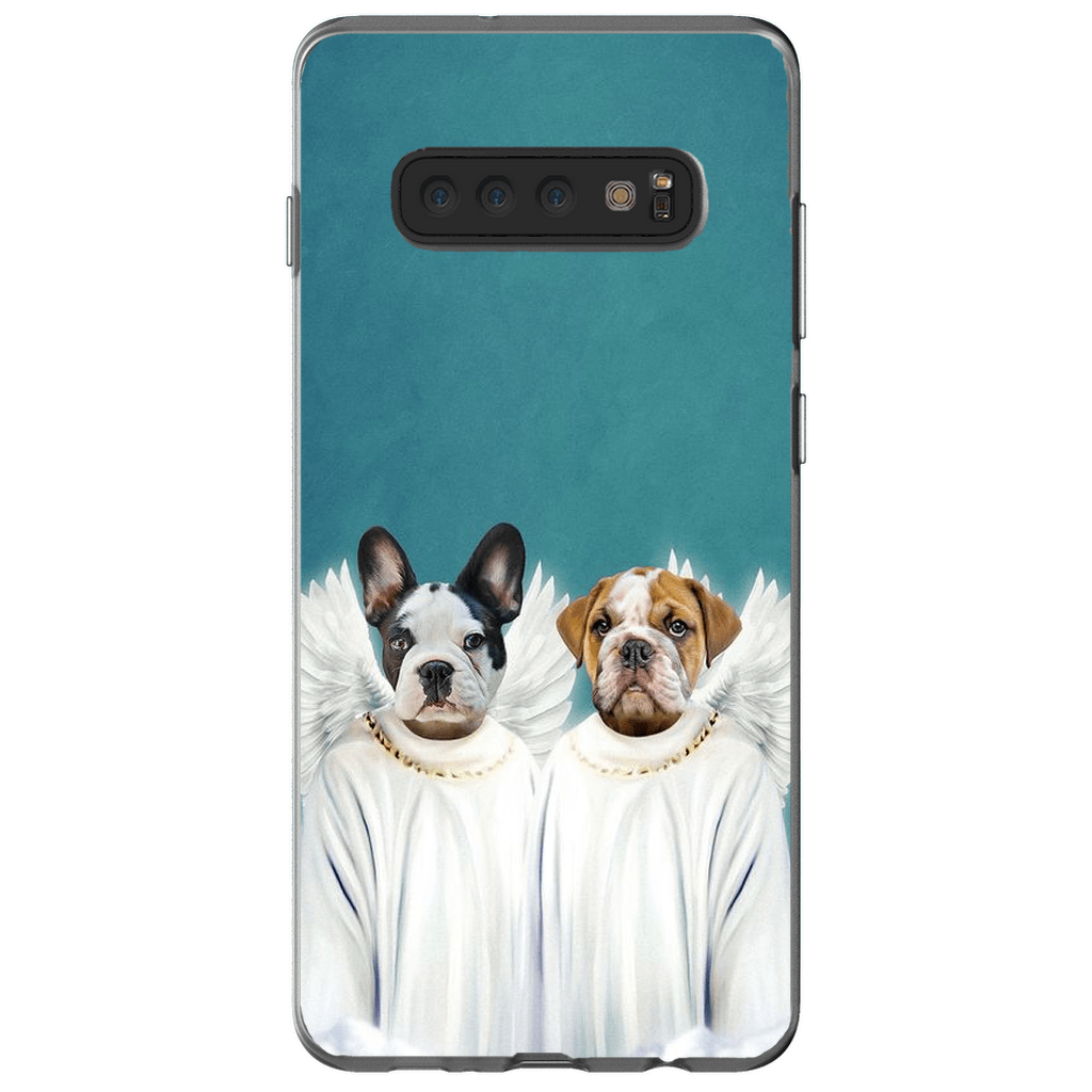 &#39;2 Angels&#39; Personalized Pets Phone Case