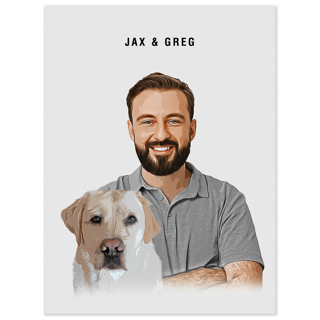 Póster personalizado moderno para mascotas y humanos